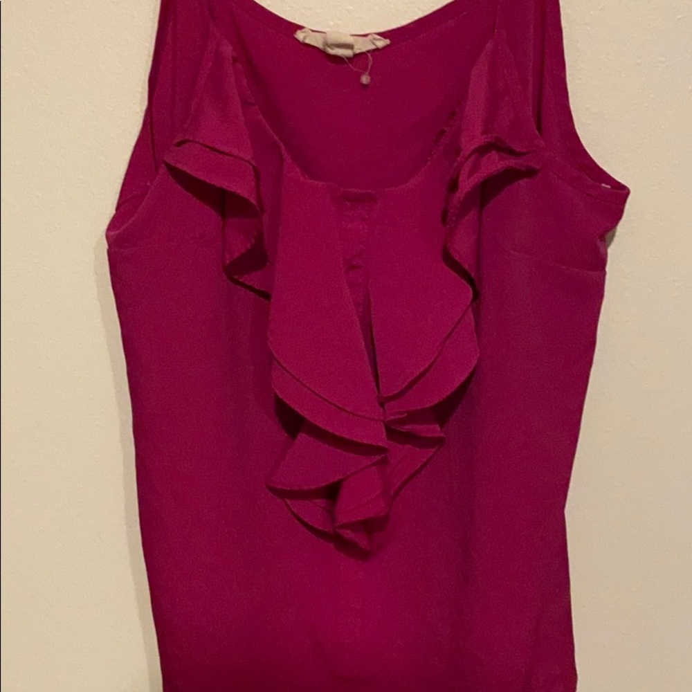 Forever 21 ruffle tank top, hot pink